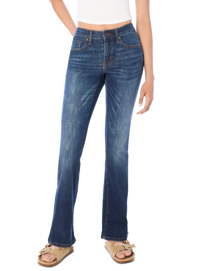 Aeropostale Aero Mid Rise Bootcut Jean, Dark Wash, 12 Regular - Image 1