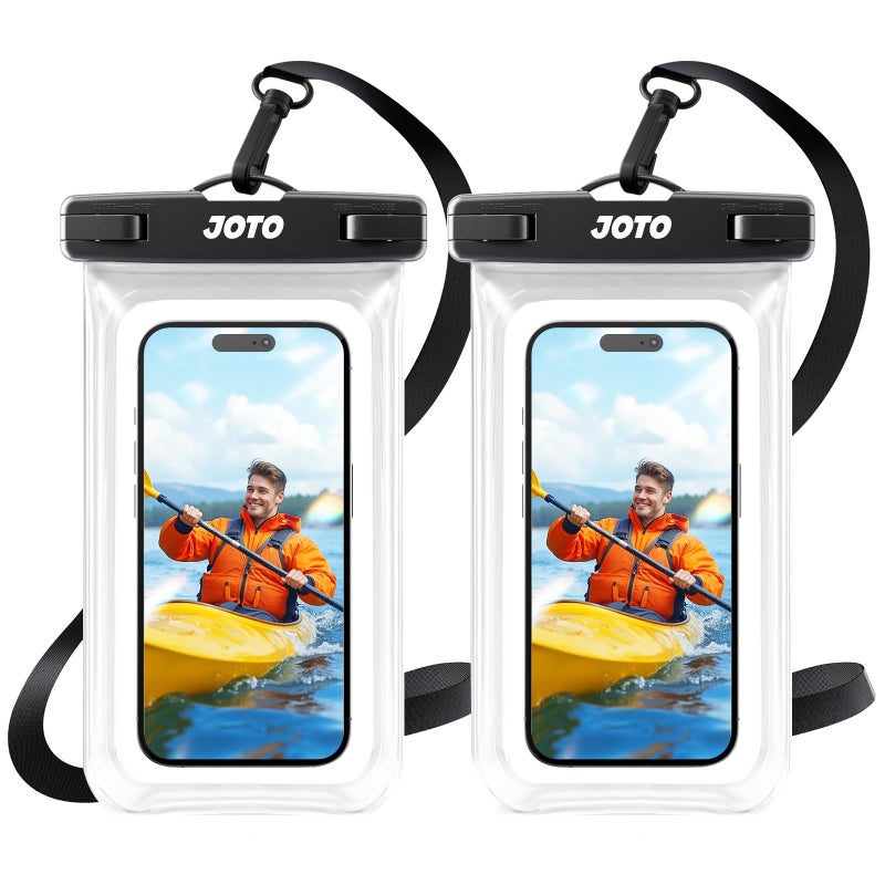 JOTO 2 Pack Waterproof Phone Pouch Case Up to 7 IPX8 Underwater Phone Case Cellphone Dry Bag for iPhone 17Air 16 15 14 13 12 Pro Max Xs Max XR X 8 7 6S Plus SEGalaxy S24 S23 S22 Clear - Image 2