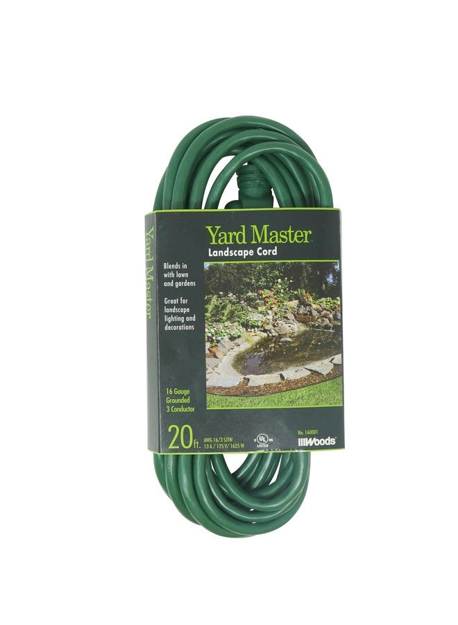 Woods 160001 16/3 SJTW Yard Master Landscape Extension Cord; Green; 20 Foot - Image 1