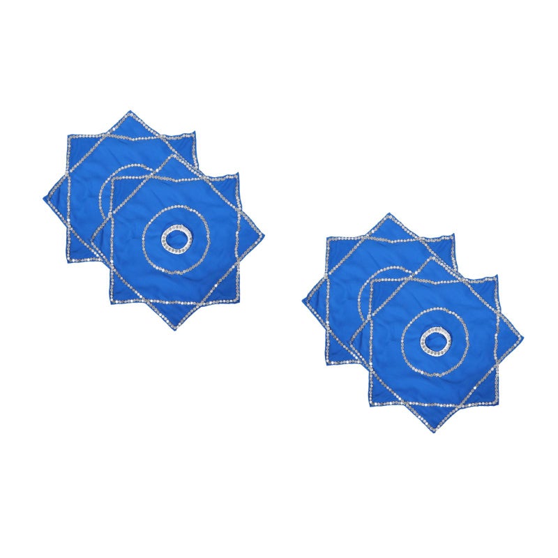 2 Pairs Octagonal Dance Handkerchiefs: Folk Handkerchiefs Stage Performance Colorful Scarves Props For Yangko Parties Carnival Decorations - Image 1