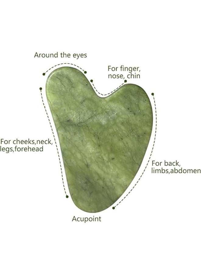 guasha Facial Scraping Massage Jade Stone Quartz Gua Sha Tool - Image 1