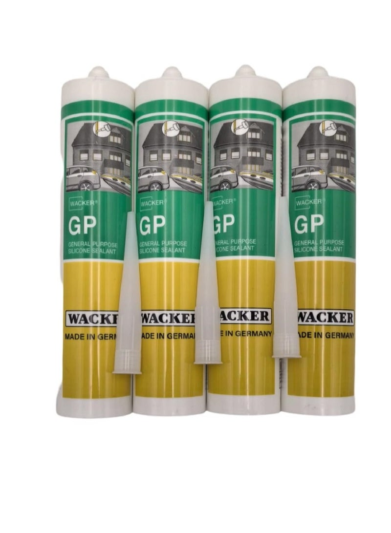 Strong adhesive silicone in clear color, comes in 4 pieces, long service life, good weather resistance  - Image 1