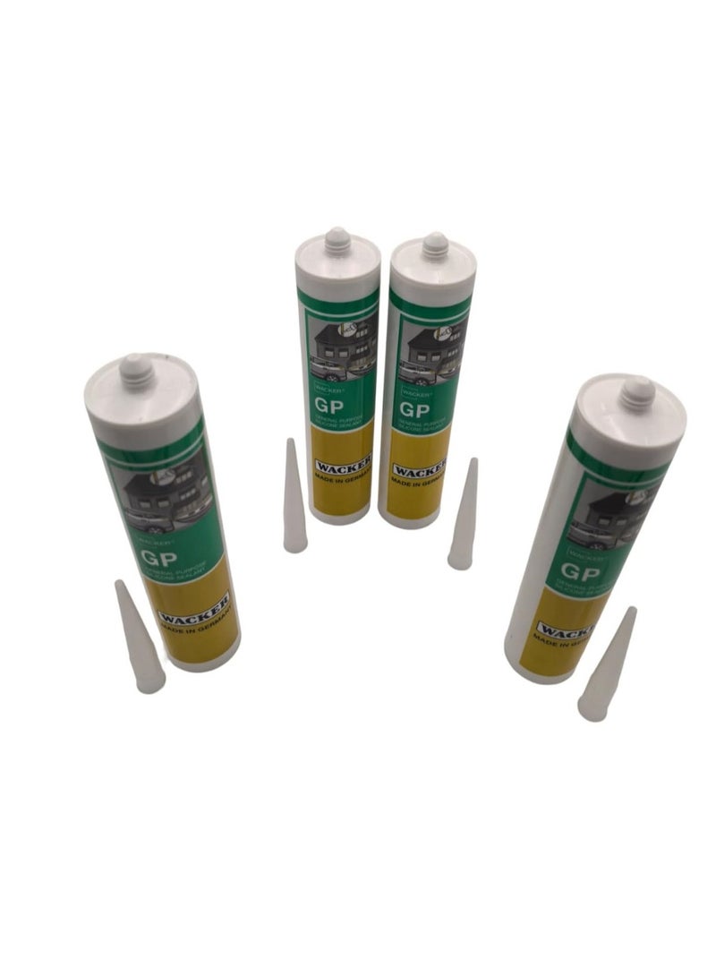 Strong adhesive silicone in clear color, comes in 4 pieces, long service life, good weather resistance  - Image 4