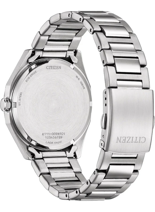 CITIZEN Men's Stainless Steel Eco-Drive Global Radio Controlled Watch BM7630-80Z - 41 mm