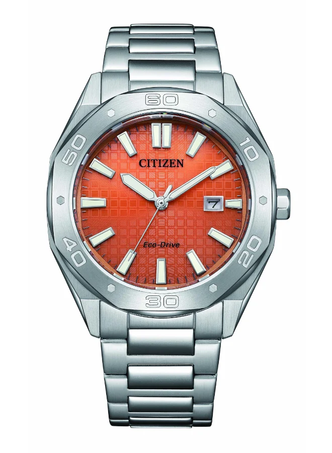 CITIZEN Men's Stainless Steel Eco-Drive Global Radio Controlled Watch BM7630-80Z - 41 mm