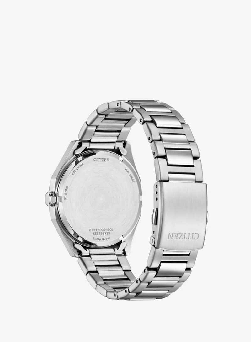 CITIZEN Men's Stainless Steel Eco-Drive Global Radio Controlled Watch BM7630-80Z - 41 mm