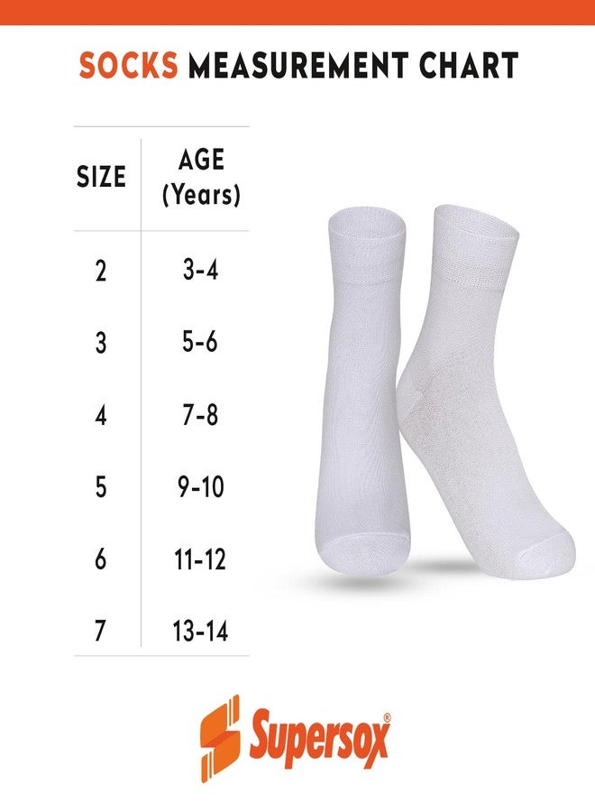 Supersox Kid Ankle Length Cotton Ankle School Uniform Socks , Made with Breathable, Anti Odour & Moisture Absorbent with a Extra Durable Welt, Ideal For All Day Wear (White, 5-6 Years, Pack of 5) - Image 3