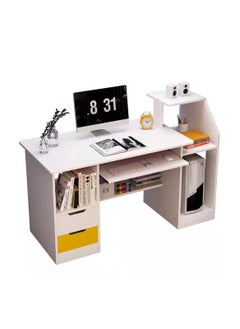 Sharpdo Modern Home Office Desk Study Desk with Drawers for Storage 98*40*92cm  - Image 1