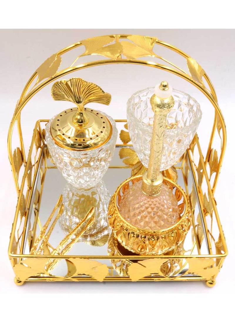 Bakhoor BoSidin Golden Premium Incense Burner Set | Oud Censer Bakhoor Perfume Holder for Home Fragrance and Decore- MK238  - Image 2