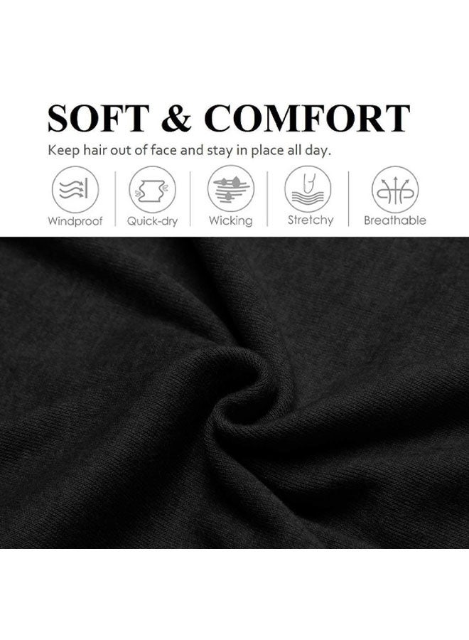 مجموعة من 16 ربطة شعر - ربطات شعر نسائية ناعمة من القماش مانعة للانزلاق لامتصاص العرق، مناسبة لليوغا والجري والرياضة وإكسسوارات الشعر - ربطات سميكة باللونين الأسود والأبيض - Image 2