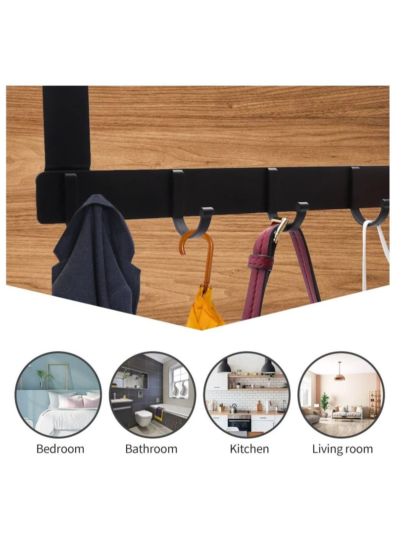 Y&D - Over The Door Hook Hanger, Heavy-Duty Hanger - 5 Hooks, Space Saving Organizer Rack for Hanging Coat, Towel, Bag, Robe 1 - Image 1