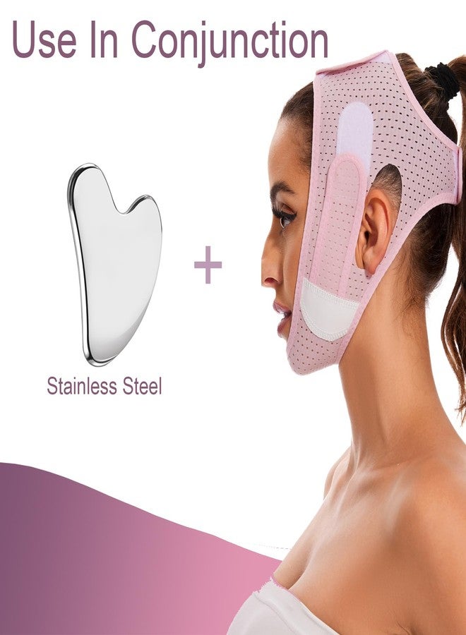 Edcbmb V Line Mask Chin Strap V Shaped Face Belt for Sleeping Jaw Exerciser for Women - Image 3