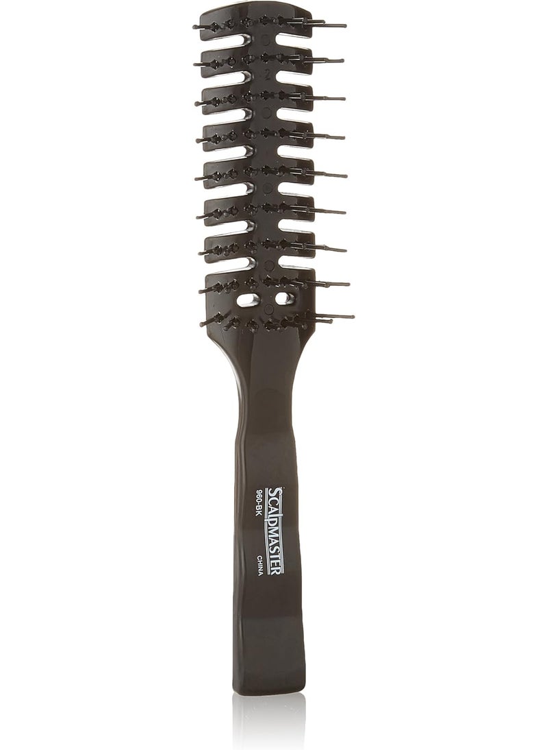 7 Rows Vent Hair Stylist Brush Black by Scalpmaster