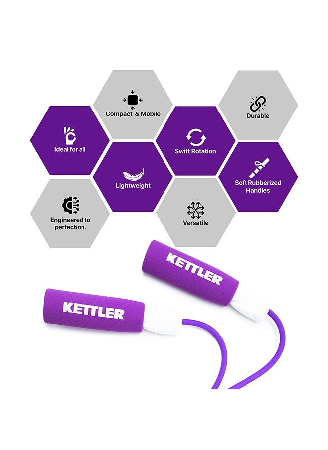KETTLER - German Technology Tangle Free Skipping Rope with Compact Design | Material : Rubber and Foam | Jump Rope is Ideal for Speed Jumping, Boxing, Cardio Endurance| Unisex - Image 1