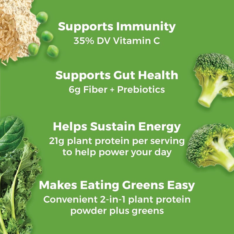 Orgain Organic Vegan Protein Powder  Greens Vanilla Bean  21g Plant Based Protein Gluten Free Dairy Free Lactose Free Soy Free No Sugar Added With Iron  Prebiotics for Gut Health  194lb - Image 4