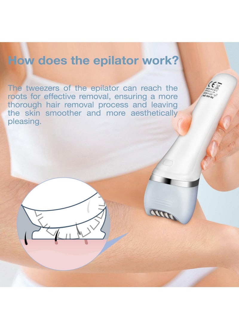 Excefore Cordless Epilator for Women, 5-in-1 Rechargeable Women Epilator with Dual Speed Mode, LED Light, Shaver Head, Callus Remover, Massage Head, Facial Cleaning Head, Hair Epilator for Women Legs, Arms - Image 2