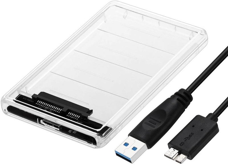 كي زون غلاف القرص الصلب KeyZone مع كابل USB 3.0 بطول 1.6 قدم، مقاس 2.5 بوصة، سرعة 5 جيجابت في الثانية، للاستخدام الخارجي مع أقراص SATA HDD أو SSD - Image 1