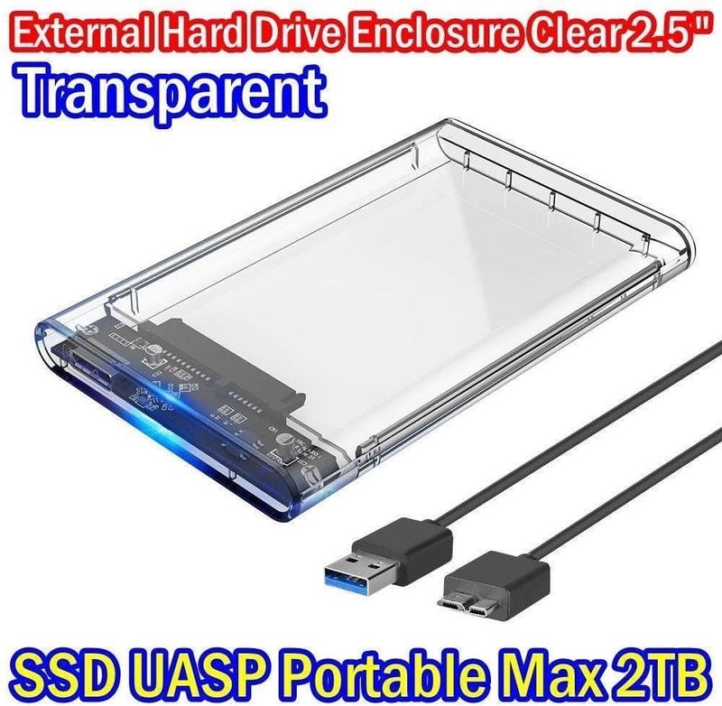 كي زون غلاف القرص الصلب KeyZone مع كابل USB 3.0 بطول 1.6 قدم، مقاس 2.5 بوصة، سرعة 5 جيجابت في الثانية، للاستخدام الخارجي مع أقراص SATA HDD أو SSD - Image 2