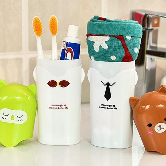 BLINE Portable Cartoon Animal Design Toothbrush Holder Box Best for Travel Camping Bathroom for Storage Multicolor (Pack of 2) - Image 4