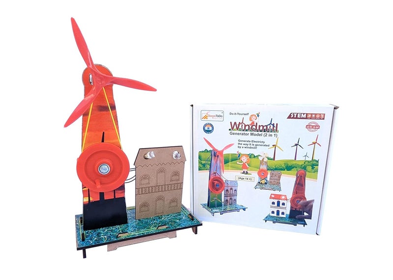 StepsToDo Wind Turbine Science Kit. Windmill Making Kit for Students. Electricity from Flowing Air. Science Teaching and Learning Aid - Image 2