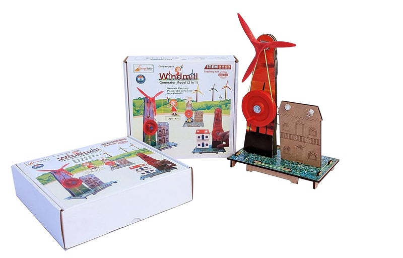 StepsToDo Wind Turbine Science Kit. Windmill Making Kit for Students. Electricity from Flowing Air. Science Teaching and Learning Aid - Image 1