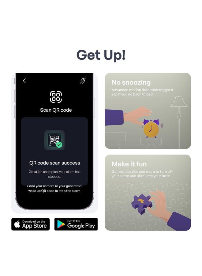 Pavlok ساعة الصدمة 2 | ساعة منبه صامتة | مثالية للنائمين بعمق | المفضلة لدى الأزواج | استيقظ في الوقت المحدد | منبه يهتز | أفضل صديق للطلاب - Image 5