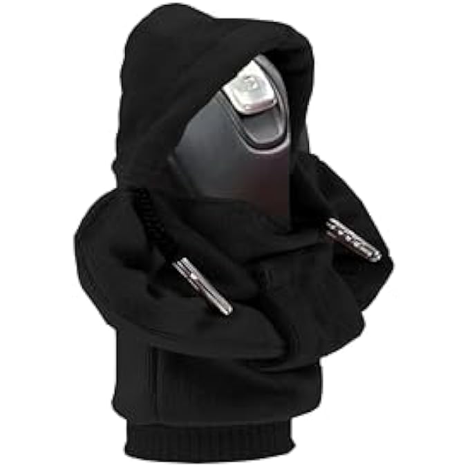 rayihni 2pcs Hoodie Car Gear Shift Covernterior Accessories ShiftKnobs Fashionable Shirt TrimGeneral Motors Knob Shift Lever ProtectorCute Plush FeelNonslipFun Car Shift Sleeve Black - Image 3