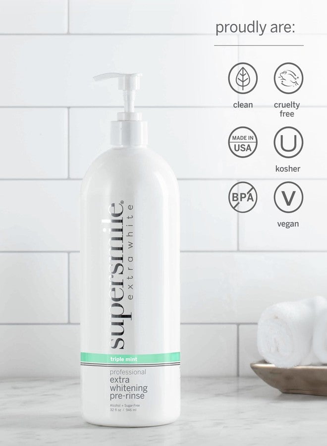 Supersmile Jumbo Extra Whitening Pre-Rinse, Clinically Formulated Pre-Brush Dental Mouthwash, 32 oz - Image 3