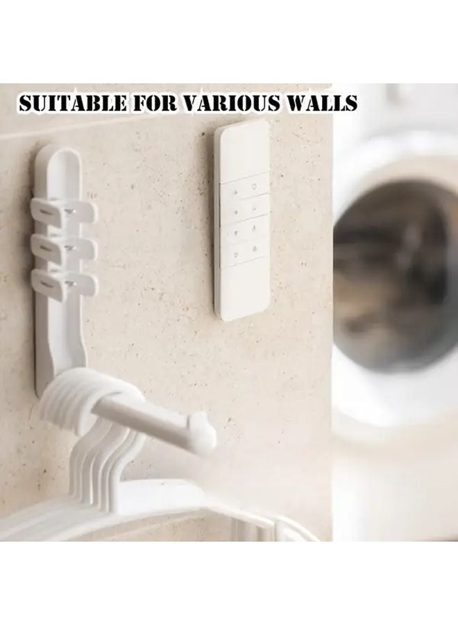 5 قطع حامل جهاز التحكم عن بعد المغناطيسي قاعدة قوية بدون حفر مثبت على الحائط باللون الأبيض - Image 5