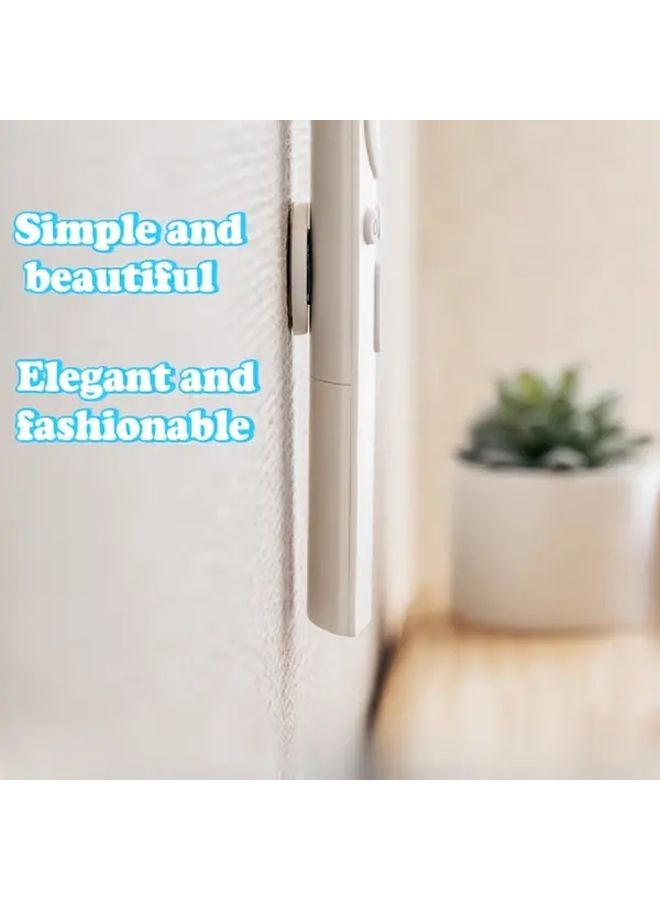 5 قطع حامل جهاز التحكم عن بعد المغناطيسي قاعدة قوية بدون حفر مثبت على الحائط باللون الأبيض - Image 4