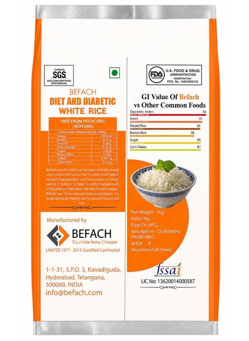 BEFACH Diet and Diabetic White Rice 1kg - Image 2