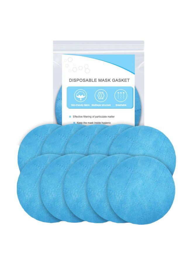 NIBEMINENT 10-Piece Disposable Mask Gasket Blue 11x11centimeter  - Image 1