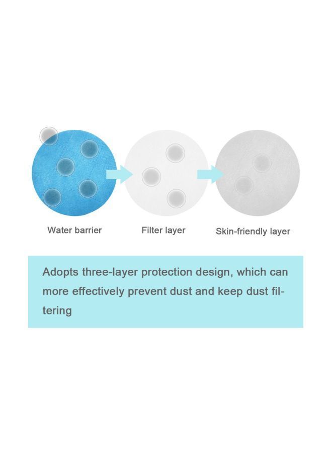NIBEMINENT 10-Piece Disposable Mask Gasket Blue 11x11centimeter  - Image 2
