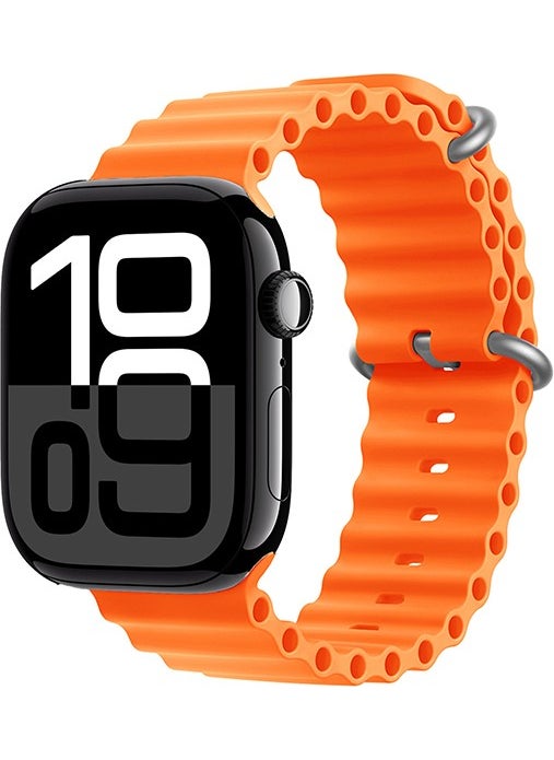 BLS Store Watch 10 42MM Compatible Zore Krd-75 Silicone Strap-Orange 