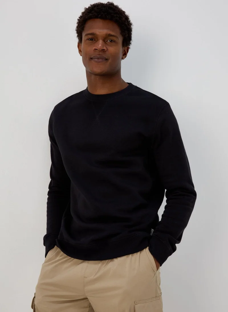 Matalan Black Essential Crew Neck Sweatshirt