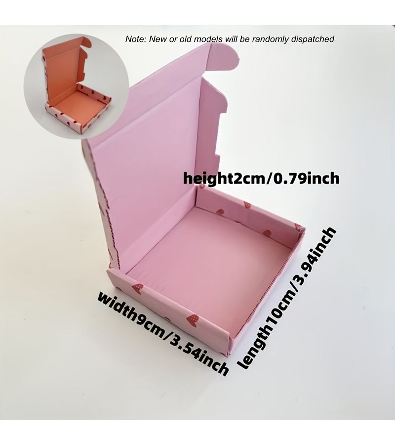 25 Pink Heart Shaped Corrugated Cardboard Gift Boxes with Red Heart Pattern for Wedding Favor Birthday Celebration Small Jewelry Packaging - Image 3