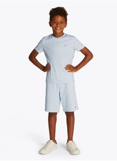 TOMMY HILFIGER Boys' Contrast Crew Neck T-Shirt - Cotton, Blue  - Image 5