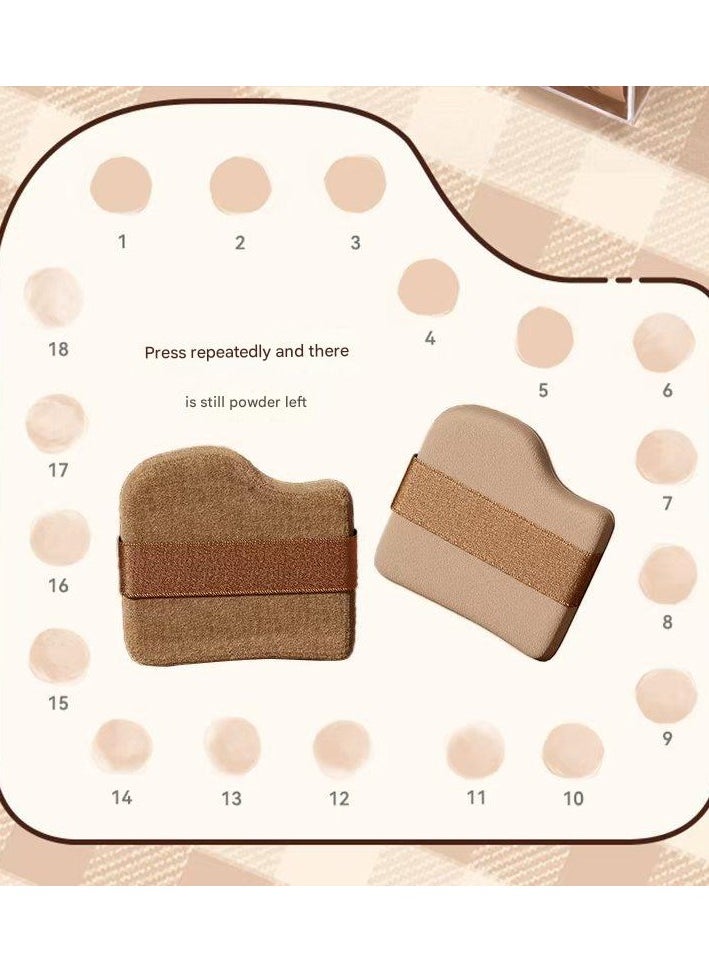 Aquaforest Chocolate Biscuit Puff, Special Air Cushion For Liquid Foundation, Flocked Thumb Dry Wet Dual-use Powder Puff Is Not Easy To Eat, 6 In A Box.  - Image 2