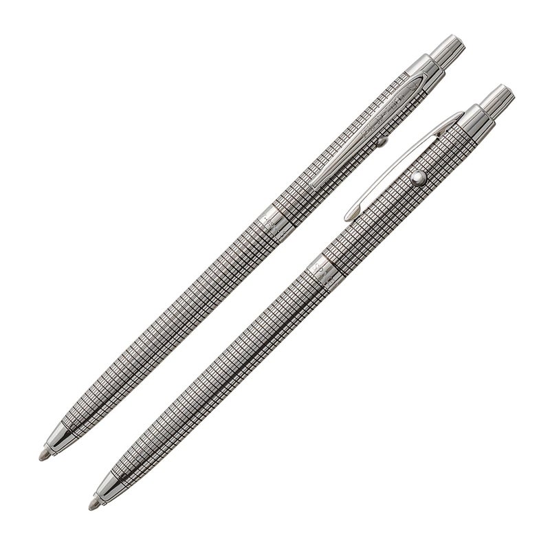 Fisher Space Pen Black Grid Design Shuttle Space Pen Ballpoint Black Ink Pocket Clip Gift Box - Image 2