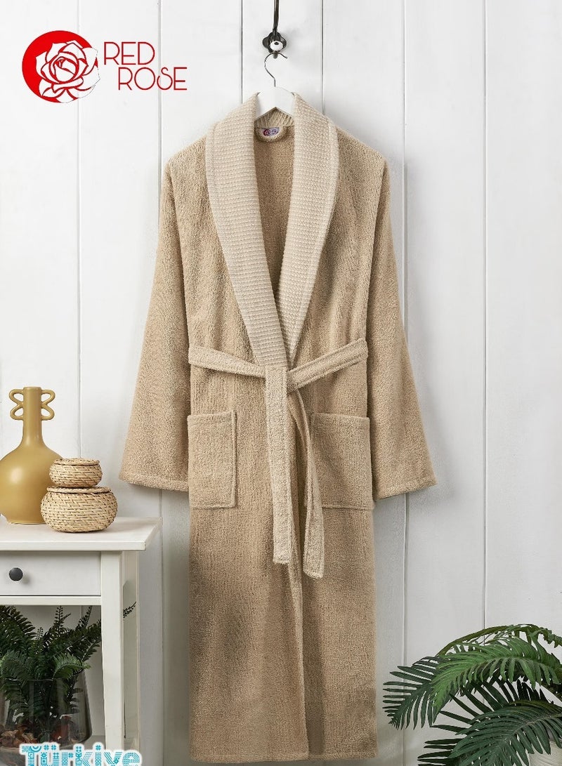 Red Rose Modern Turkish Bathrobe 100% Cotton: A Luxurious Experience of Comfort and Elegance - Image 1