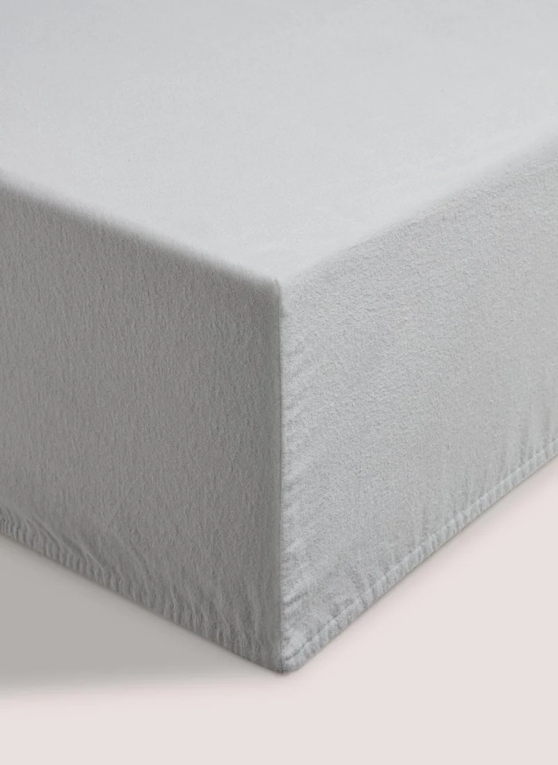 ماتلان Grey Brushed Fitted Sheet
