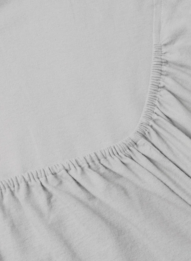 ماتلان Grey Brushed Fitted Sheet