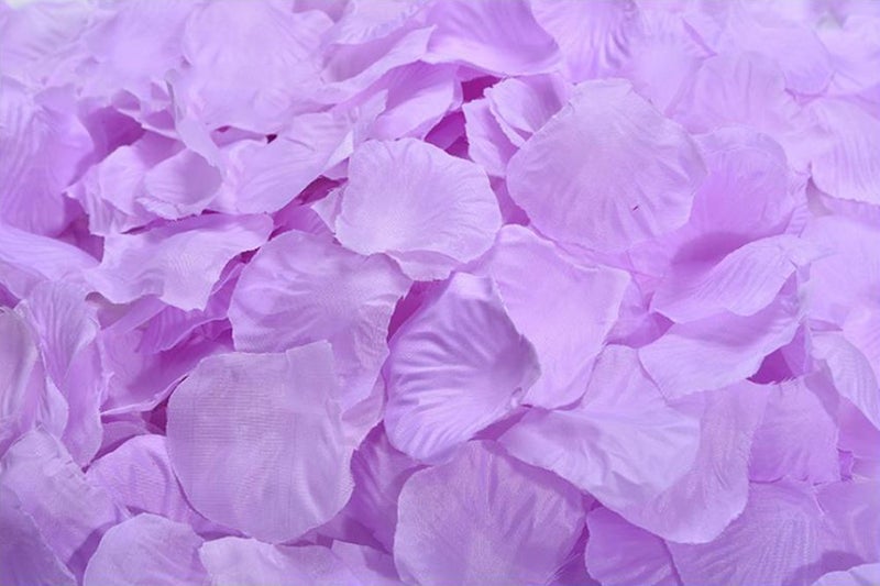 Ocharzy 1000 Pcs Rose Petals Fake Rose Petals For Romantic Night  Wedding Flower Decoration  Party  Events (Light Purple) - Image 1