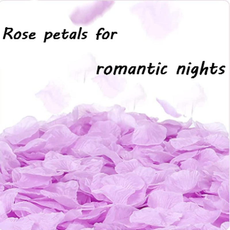 Ocharzy 1000 Pcs Rose Petals Fake Rose Petals For Romantic Night  Wedding Flower Decoration  Party  Events (Light Purple) - Image 3