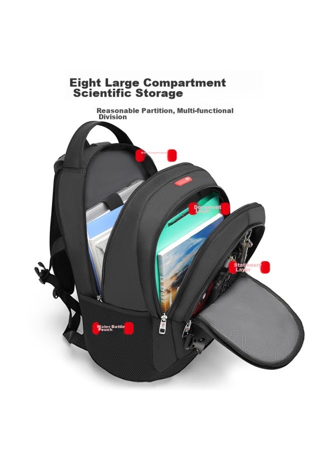 CROSS+GEAR Crossgear Suspended Load-reducing Backpack, Swiss-style Backpack For Men, Travel And Business Large Capacity 17.3-inch Laptop Bag, Women's Student Schoolbag - Image 3