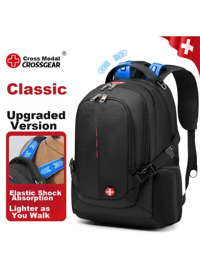 CROSS+GEAR Crossgear Suspended Load-reducing Backpack, Swiss-style Backpack For Men, Travel And Business Large Capacity 17.3-inch Laptop Bag, Women's Student Schoolbag - Image 1