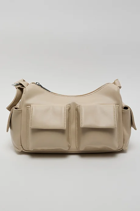 R&B Pockets Detail Shoulder Bag