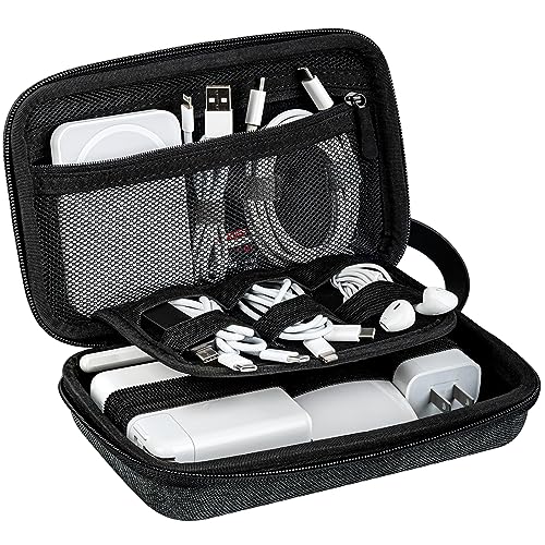 JETech Travel Accessories Organizer Case, Portable Electronic Pouch Gadget Bag for MacBook Power Adapter Chargers, Cables, Power Bank, Mouse, Stylus Pen, Earphone, SD Card, USB Flash Drive - Image 1