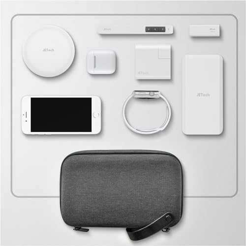 JETech Travel Accessories Organizer Case, Portable Electronic Pouch Gadget Bag for MacBook Power Adapter Chargers, Cables, Power Bank, Mouse, Stylus Pen, Earphone, SD Card, USB Flash Drive - Image 2