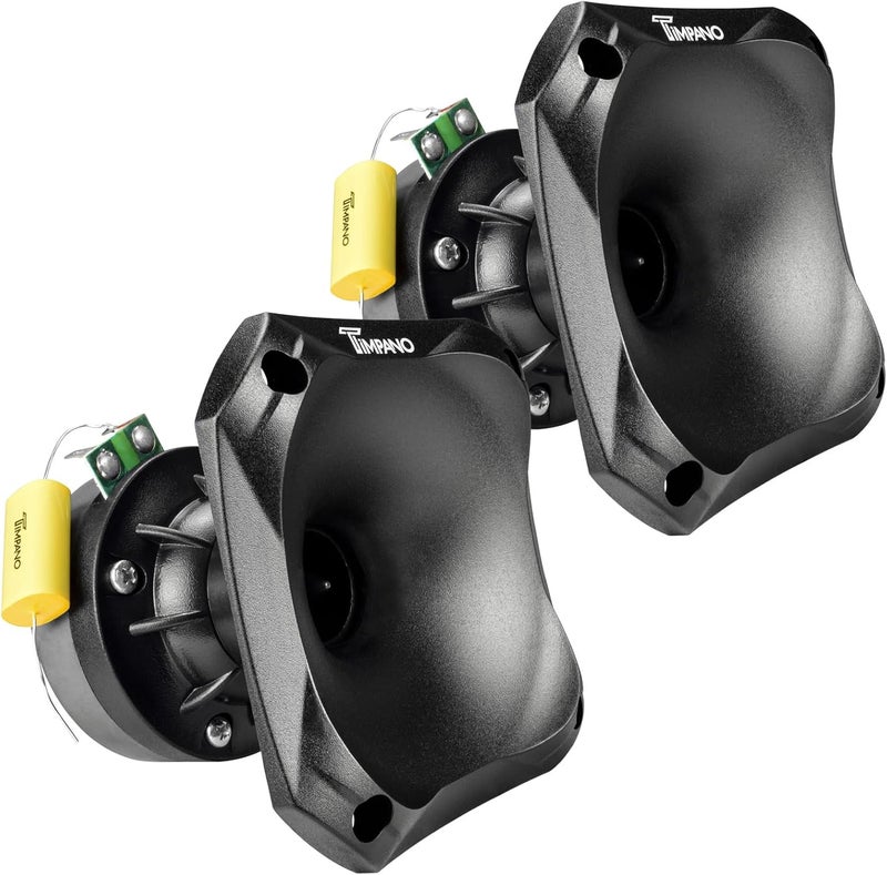TIMPANO 2X TPT-DH175 Slim Driver Horn, 1 Inch Phenolic Driver + Plastic Slim Horn 500 Watts Max - Ideal for Compact Systems - Smooth Extended Frequency Response (Bundle 2 Horn Drivers) - Image 1